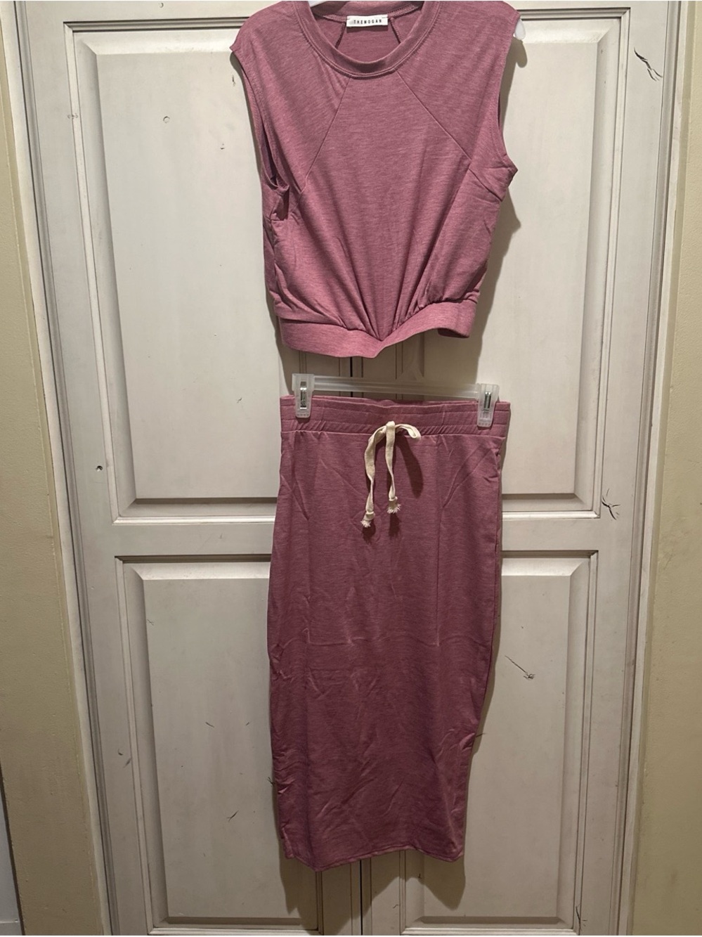 Sleeveless Dusty Rose Knit Maxi Skirt by Z Supply